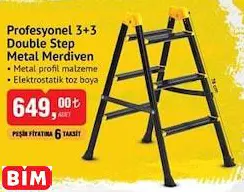 SGS PROFESYONEL 3+3 DOUBLE STEP METAL MERDİVEN SGS PROFESYONEL 3+3 DOUBLE STEP METAL MERDİVEN